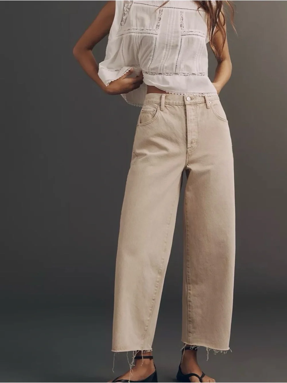 Pistola Tate High-Rise Crop Tapered Jeans - Picture 1 of 6